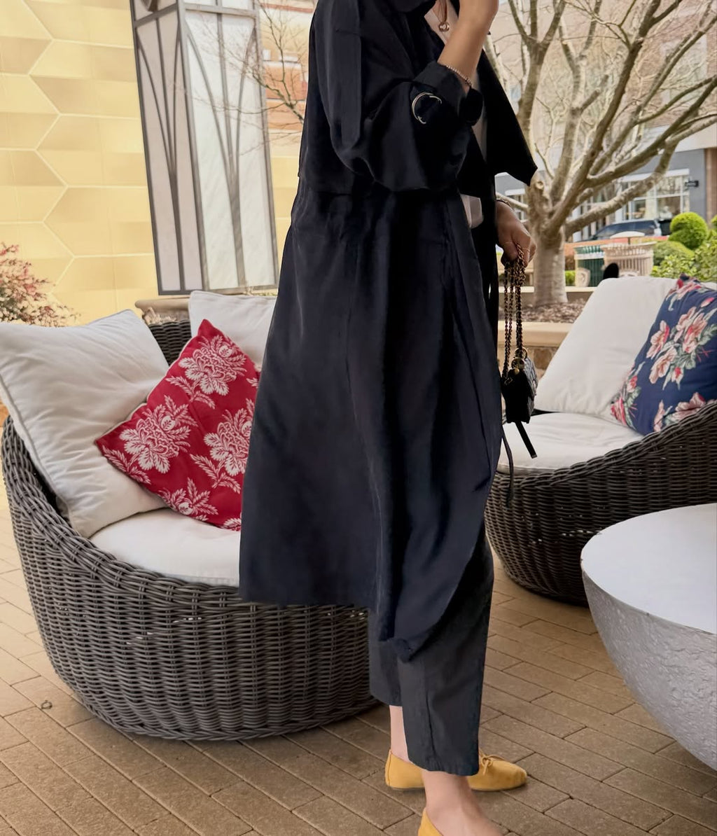 🩵쉬폰 트렌치코트