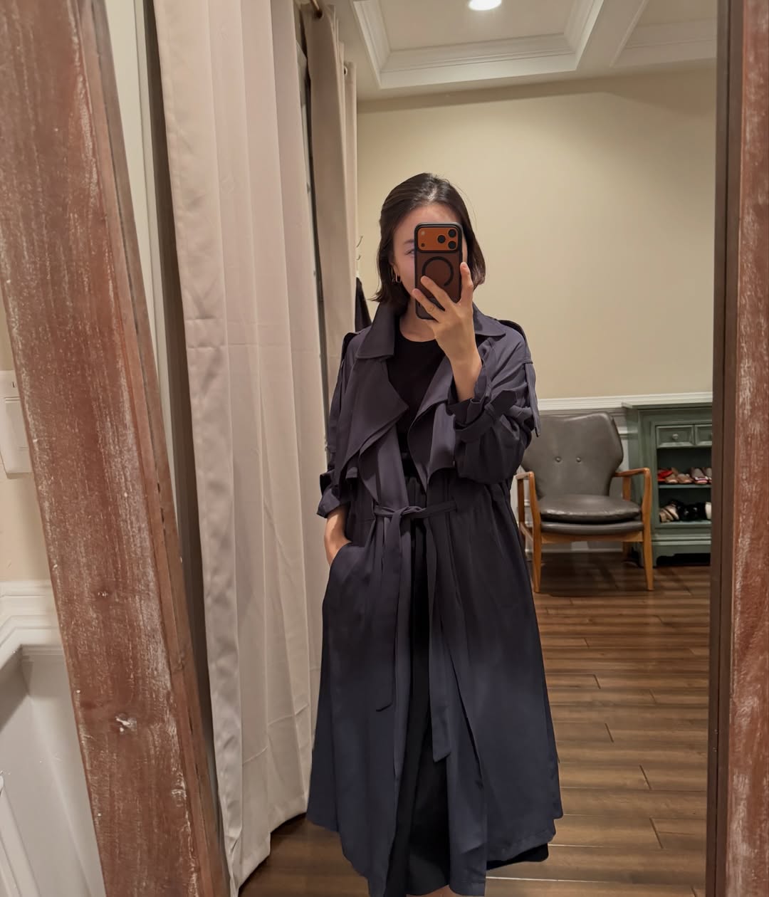 🩵쉬폰 트렌치코트