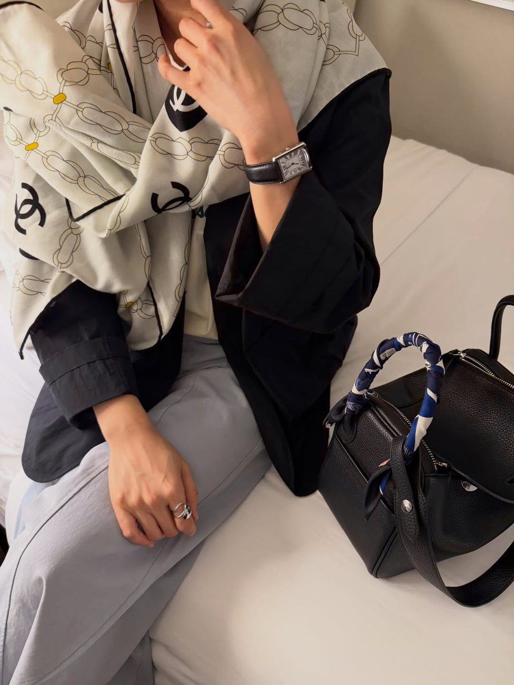 🩵 패턴 스카프