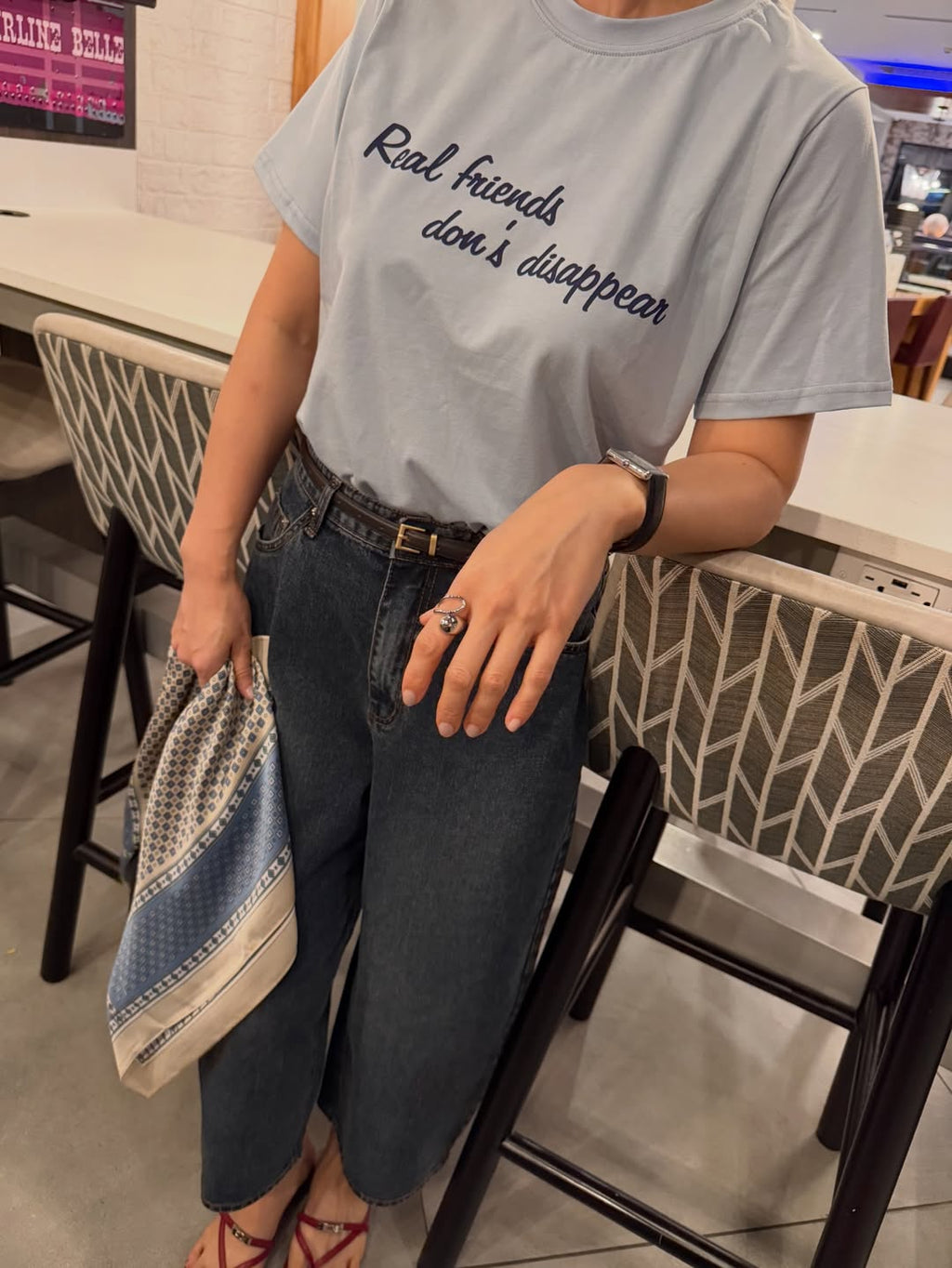 🩵 패턴 스카프