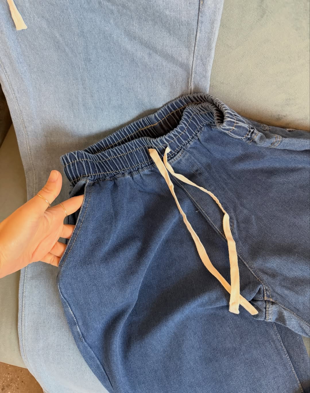 🩵데일리 밴딩 데님팬츠